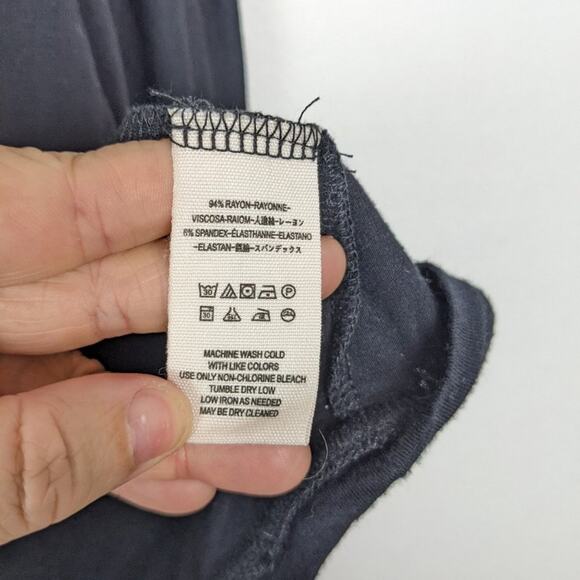 Free People Black Solid Keepin' On Button Blouse Size M - Picture 7 of 9